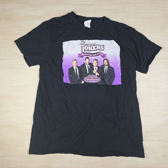 Impractical Jokers Shirt Mens Large Black The Tenderloins Comedy Tour Tee TruTV - Picture 1 of 8